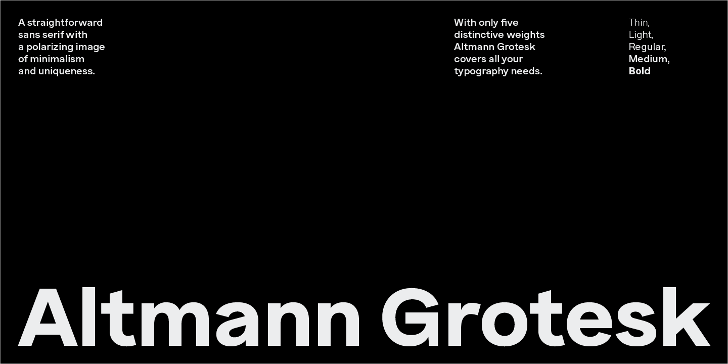Altmann Grotesk Font